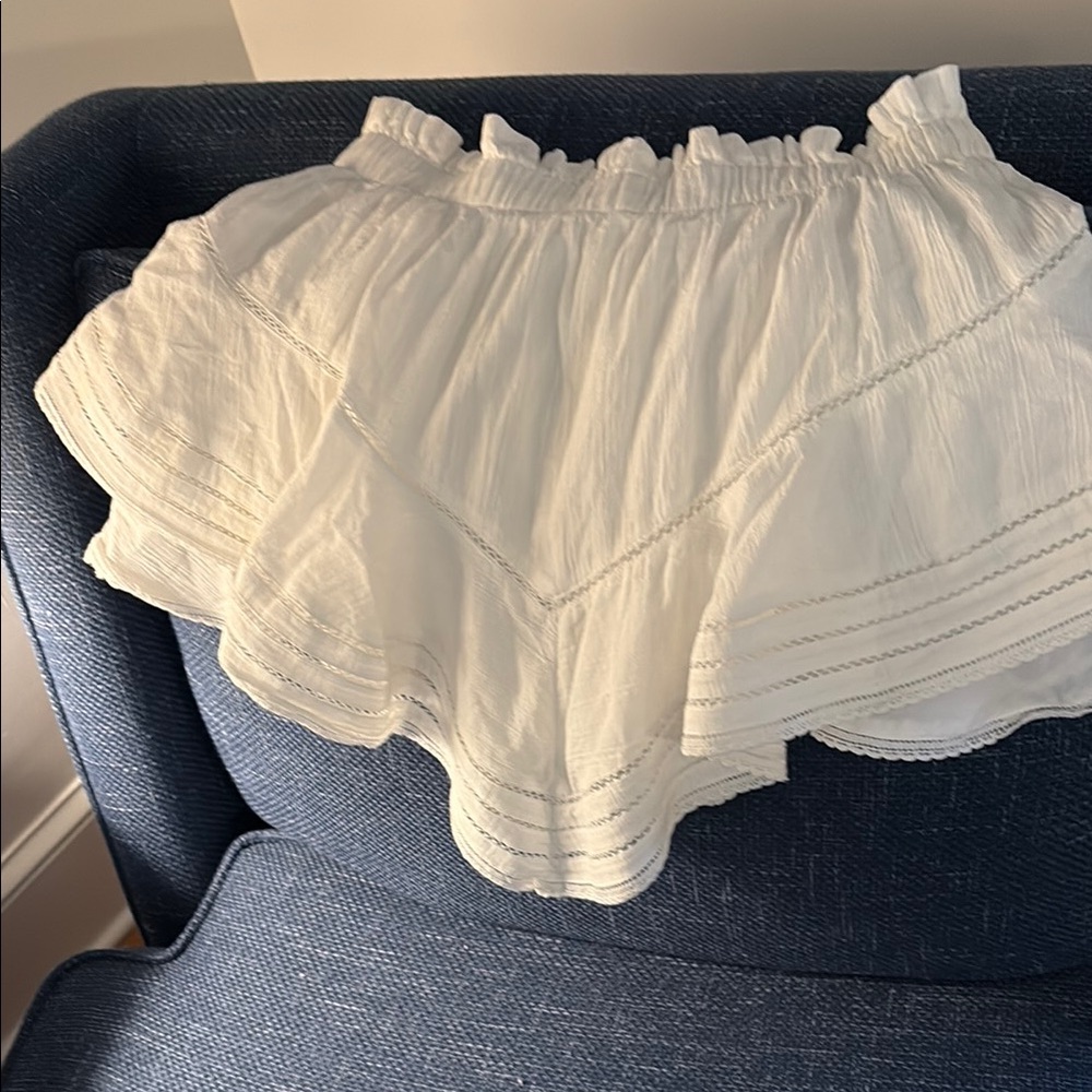 Aerie White Ruffle Skort